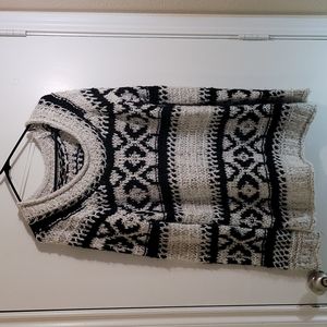 Free People Women's Crew Neck Sweater Black & White Size Medium